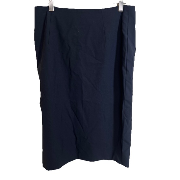 Boss Hugo Boss Navy Blue Pencil Knee Length Skirt Size 6 - Picture 1 of 5